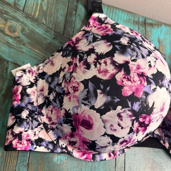 Pennington's Deesse Plunge Floral Bra Front Closure Size 44DD - Picture 3 of 9